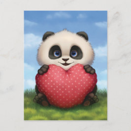 Panda de la tarjeta del día de San Valentín