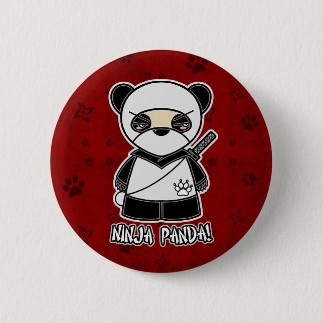 ¡Panda de Ninja! En botón rojo (Anverso)