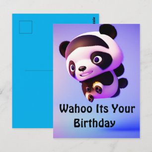 Panda del bebé volador, postal