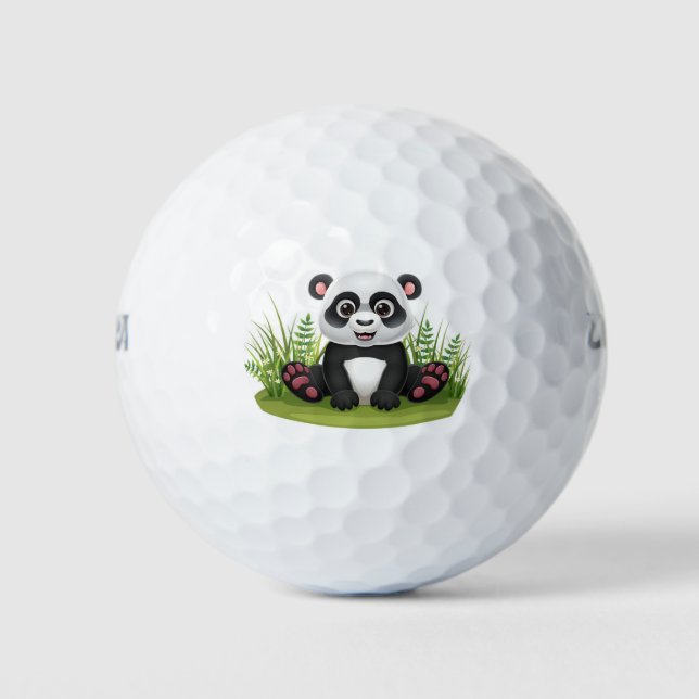 Panda diseño bolas de golf (Anverso)