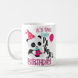 Panda divertida de la taza de café de la fiesta d