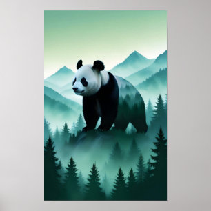 Panda Doble exposición Naturaleza animal Arte salv