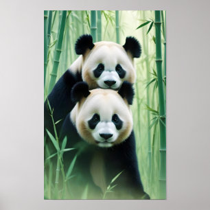 Panda Doble exposición Naturaleza animal Arte salv