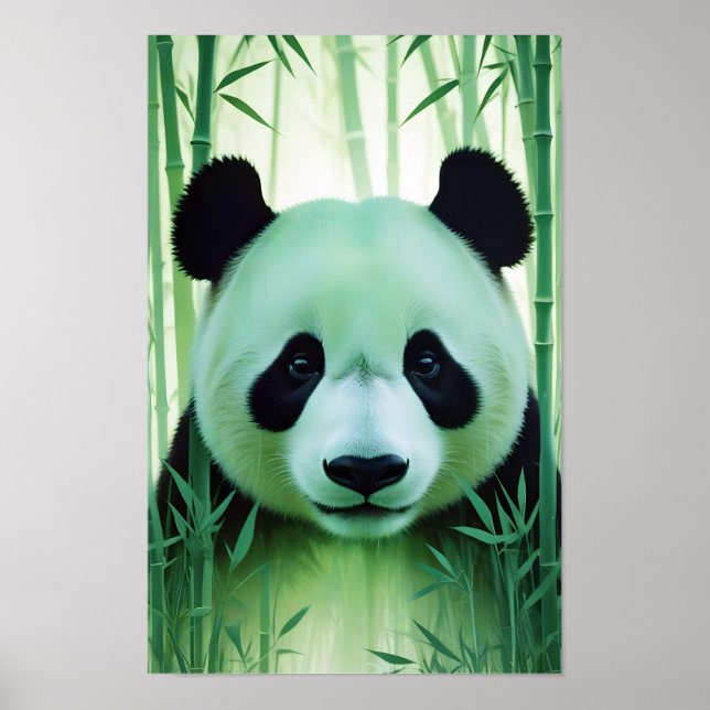 Panda Doble exposición Naturaleza animal Arte salv (Frente)