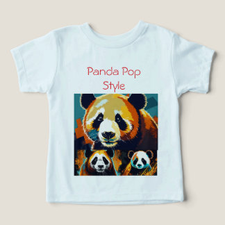 Panda en diseño de camisetas de estilo pop