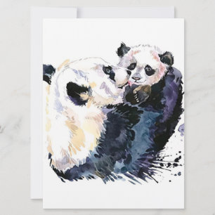 Panda en el bosque Familia Panda