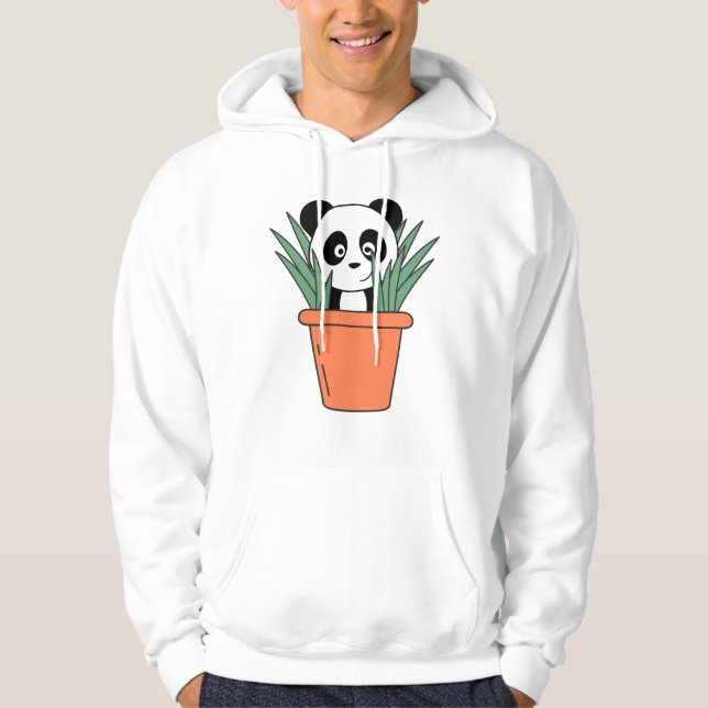 Panda En La Flor Top Funny Planta De Oso Panda (Anverso)