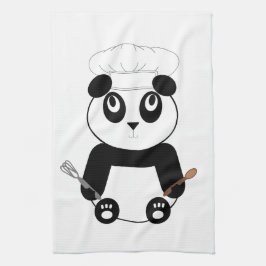 Panda en la toalla de té gorra del chef Kitchen