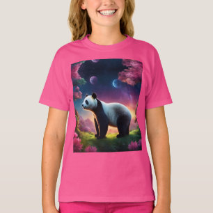 Panda en una fantástica camiseta del jardín