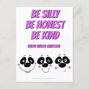 Panda Faces con presupuesto Emerson, postal