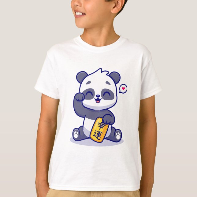 Panda feliz camiseta (Anverso)