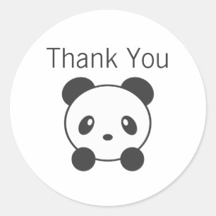 Panda gracias pegatinas