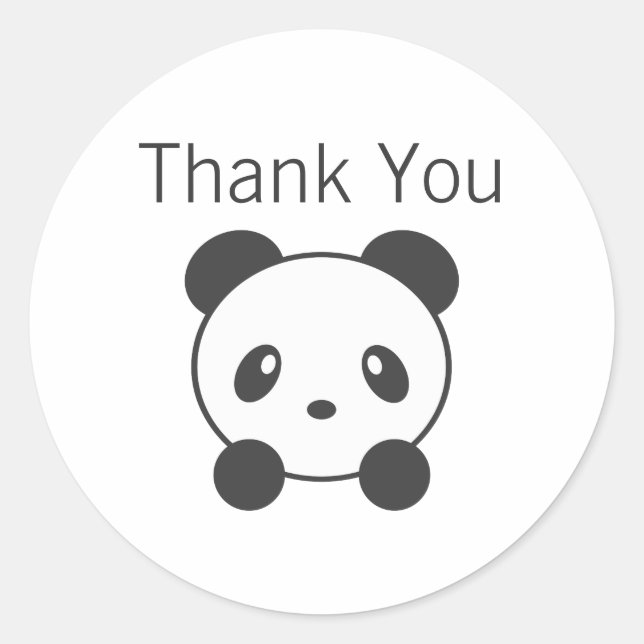 Panda gracias pegatinas (Anverso)