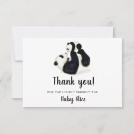 Panda gracias por tarjeta de regalo para bebé