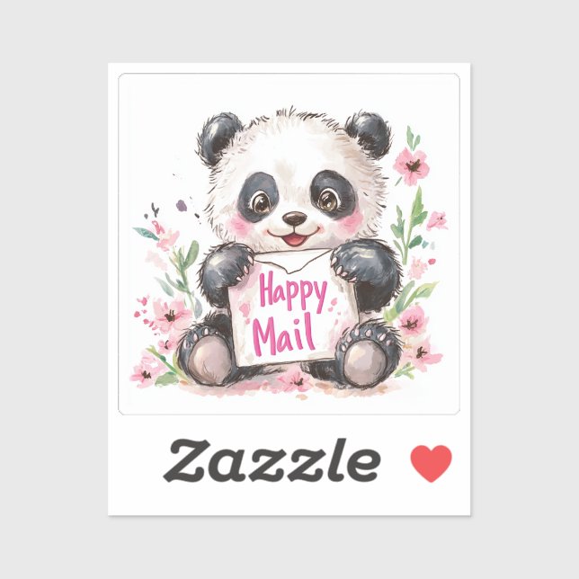 Panda, Happy Mail, Pegatina (Hoja)