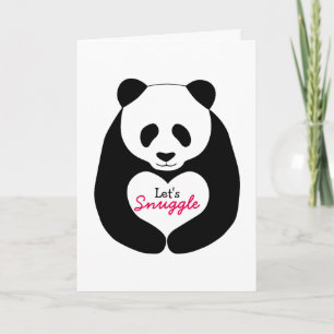 Panda Heart Vamos a acurrucarnos la tarjeta de San