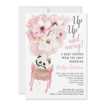 Panda Hot Air Balloon Shower By Mail Invitación
