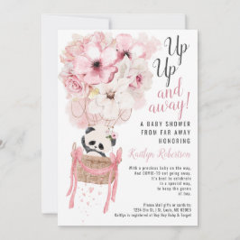 Panda Hot Air Balloon Shower By Mail Invitación