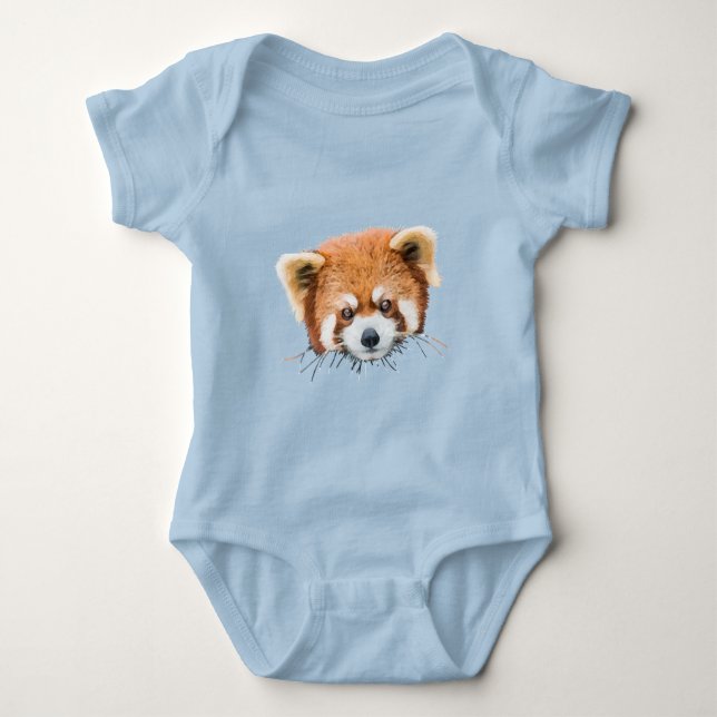 Panda ilustracion Design Baby Jersey Bodysuit (Anverso)