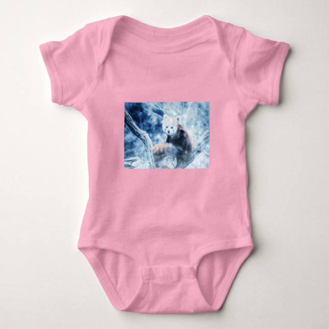 Panda ilustracion Design Baby Jersey Bodysuit (Anverso)