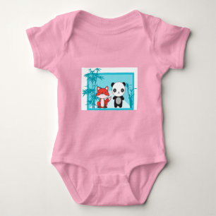 Panda ilustracion Design Baby Jersey Bodysuit