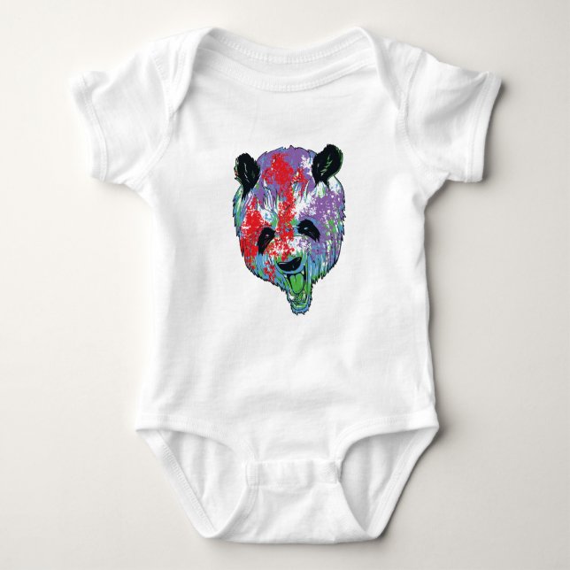 Panda ilustracion Design Baby Jersey Bodysuit (Anverso)