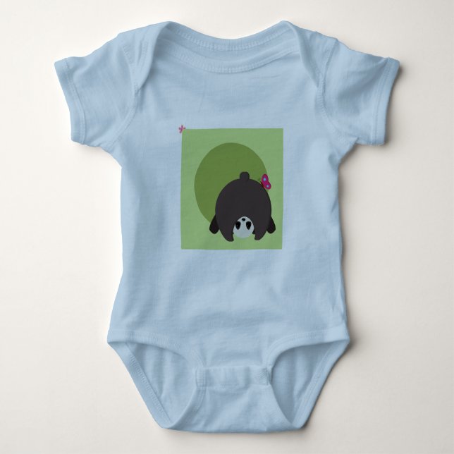Panda ilustracion Design Baby Jersey Bodysuit (Anverso)