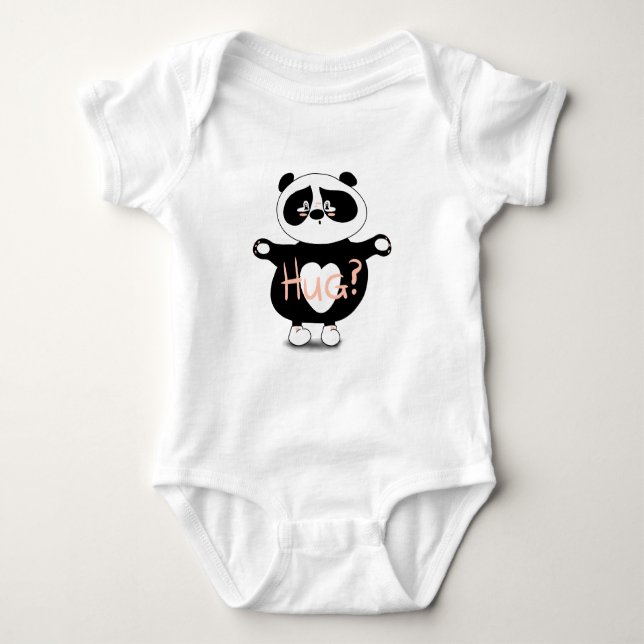 Panda ilustracion Design Baby Jersey Bodysuit (Anverso)