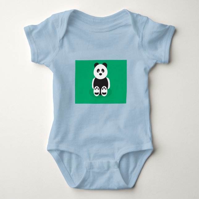 Panda ilustracion Design Baby Jersey Bodysuit (Anverso)