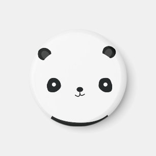 Panda linda imán redondo de 2 pulgadas