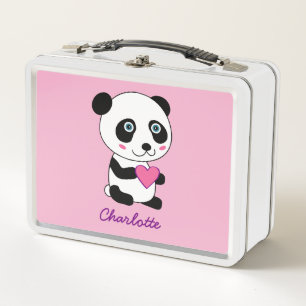 Panda lindo con un almuerzo personalizado del cora