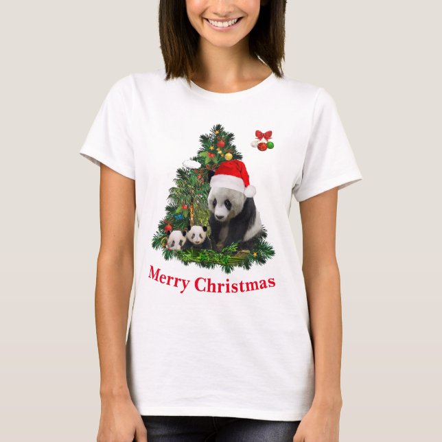 Panda lleva una camiseta Navidad (Anverso)