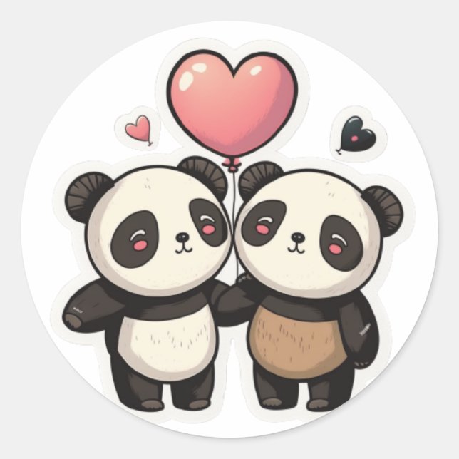 Panda Love: Manteniendo a la Pegatina (Anverso)