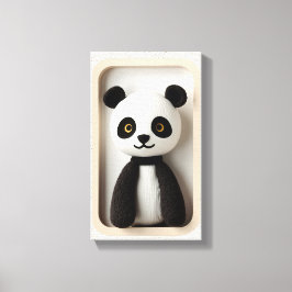 Panda lúdico de arte en la pared de maravillas