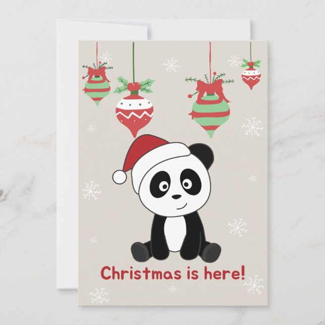 Panda Navidad Nieve Animales de Invierno Pandas Fi (Anverso)