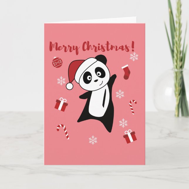 Panda Navidad Nieve Animales de Invierno Pandas Fi (Anverso)