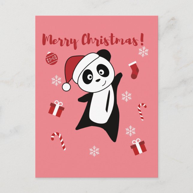 Panda Navidad Nieve Animales Navideños Pandas Fies (Anverso)