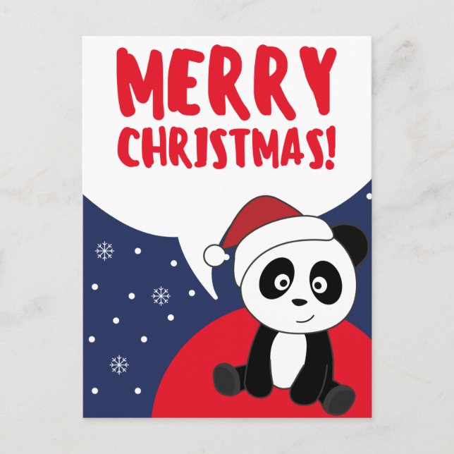 Panda Navidad Nieve Animales Navideños Pandas Fies (Anverso)