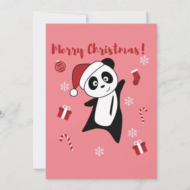 Panda Navidad Nieve Animales Navideños Pandas Fies (Anverso)