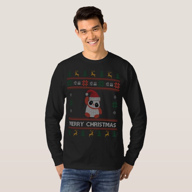 Panda Navidades feos Sweater Cute Panda Santa (Anverso completo)