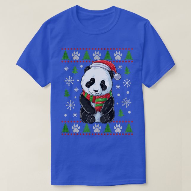 Panda Navidades feos Sweater Santa Hat Bear Xmas G (Diseño del anverso)