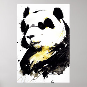 Panda Oso Naturaleza salvaje Pintura de arte espir