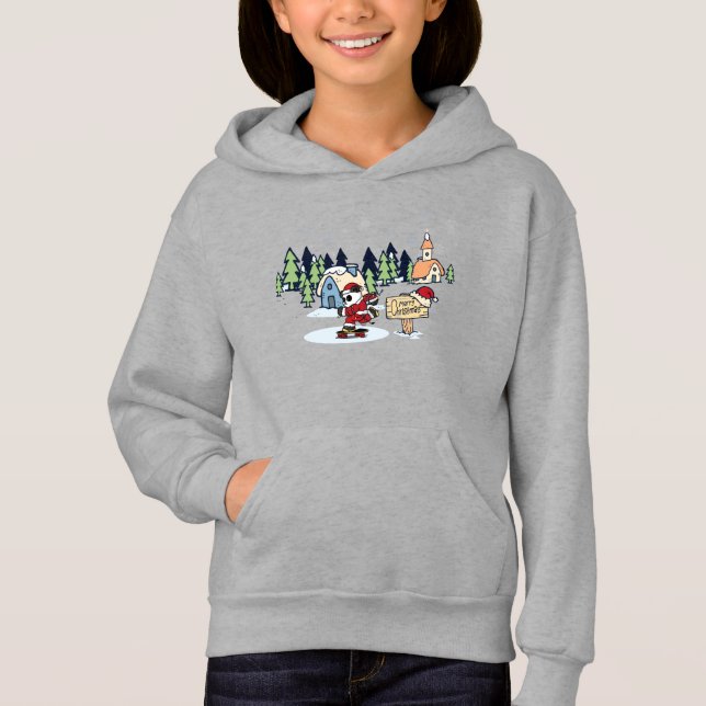 panda patinador de monopatín en Navidad (Anverso)