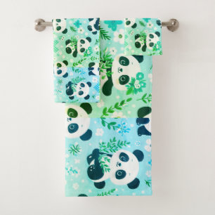 Panda Patrón de oso Impresión verde