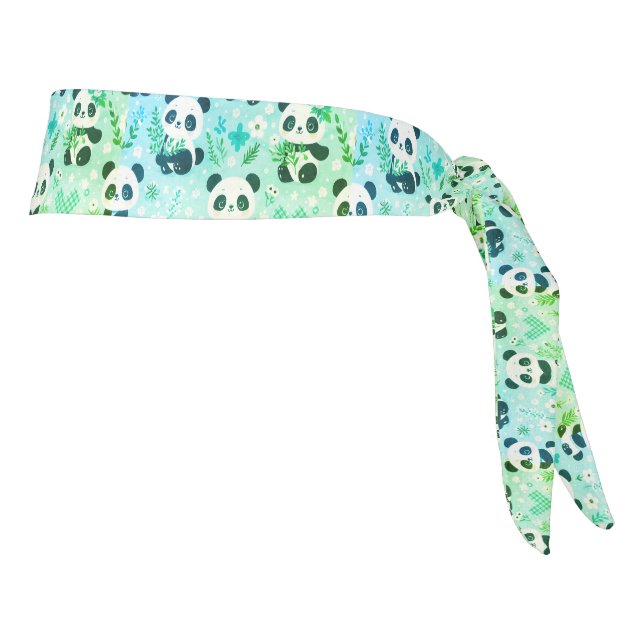 Panda Patrón de oso Impresión verde (Girar 90)