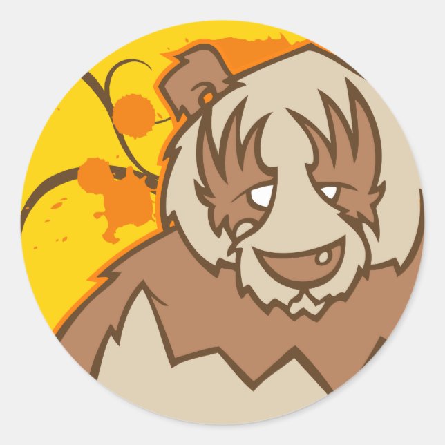 Panda pegatina (Anverso)