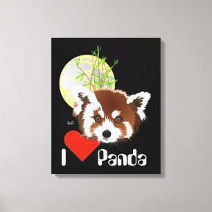 Panda pequeña lienzo de cuña (Ailurus fulgens)