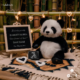 Panda Plushie Adorable Invitación de Embarazo