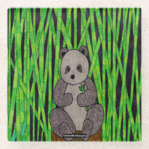Panda - Posavasos de Vidrio
