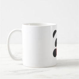 Panda que sostiene una taza del corazón